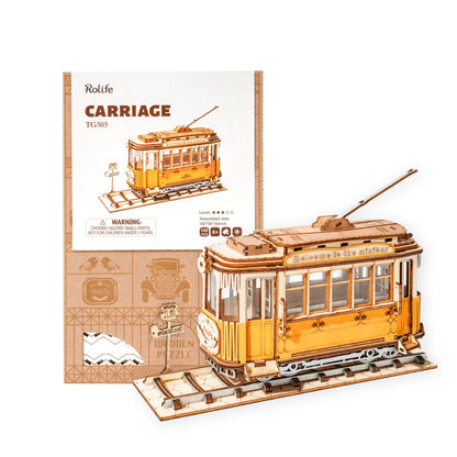 Get 25% Off on DIY 3D Transportation Wooden Model Kits – Vintage Car, Tramcar, and Carriage! Perfect Gift for Kids and Adults!