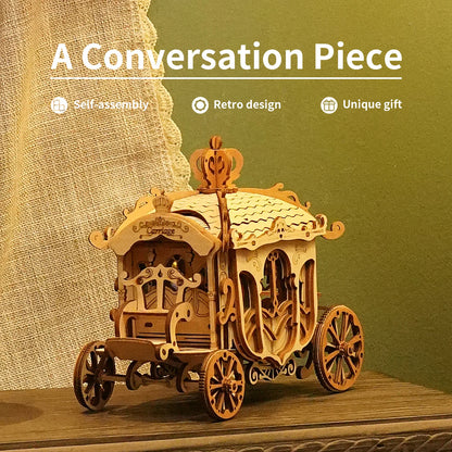 Get 25% Off on DIY 3D Transportation Wooden Model Kits – Vintage Car, Tramcar, and Carriage! Perfect Gift for Kids and Adults!