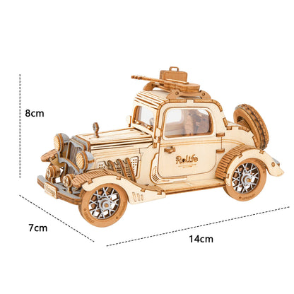 Get 25% Off on DIY 3D Transportation Wooden Model Kits – Vintage Car, Tramcar, and Carriage! Perfect Gift for Kids and Adults!