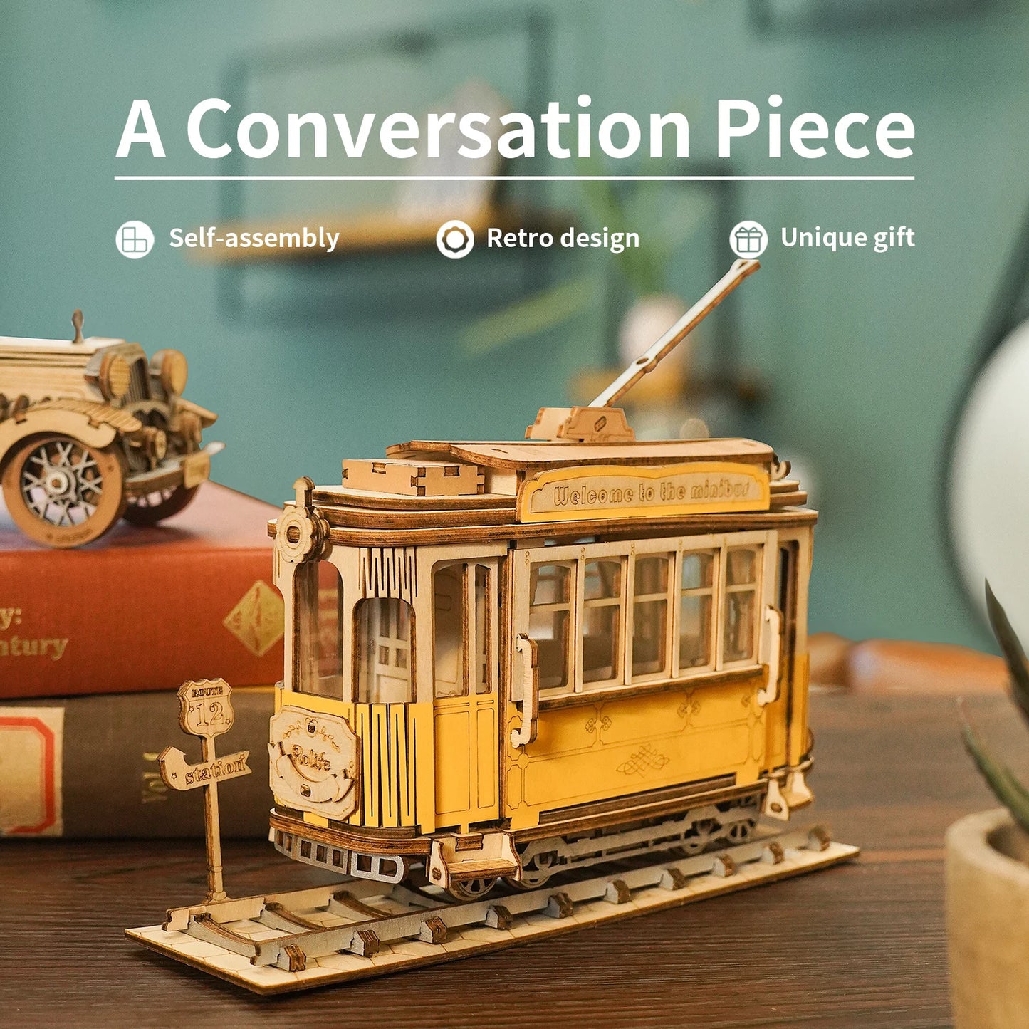 Get 25% Off on DIY 3D Transportation Wooden Model Kits – Vintage Car, Tramcar, and Carriage! Perfect Gift for Kids and Adults!