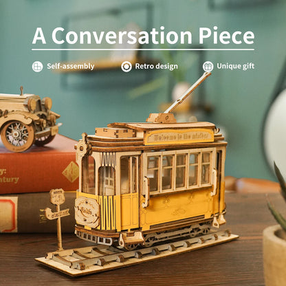 Get 25% Off on DIY 3D Transportation Wooden Model Kits – Vintage Car, Tramcar, and Carriage! Perfect Gift for Kids and Adults!