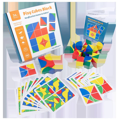 Wooden Educational Toys Cube – Space Thinking Building Blocks for Kids