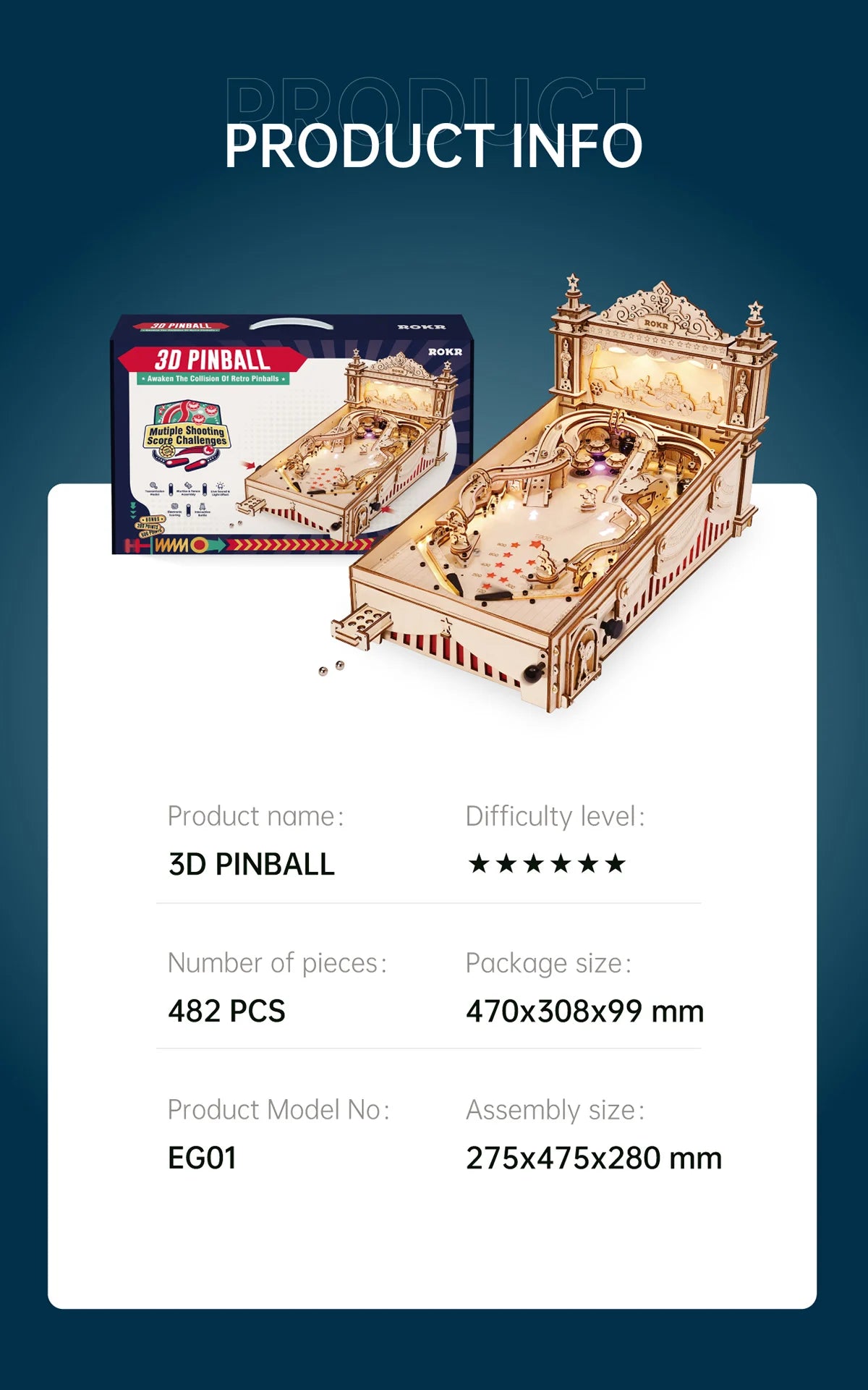 Get Up to 25% Off on 3D Pinball Machine – Vintage Style Fun for Kids, Adults, and Family Parties! Smooth Assembly 3D Wooden Puzzles!